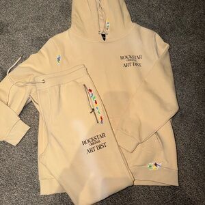 Rockstar Original Beige Hoodie and Jogger Set
